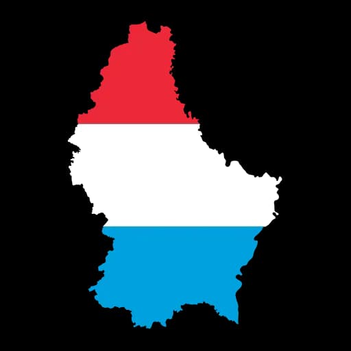 Mapa z pinezką Luksemburga